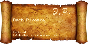 Dach Piroska névjegykártya